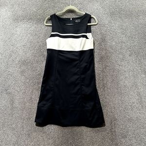White House Black Market Black and White Dress